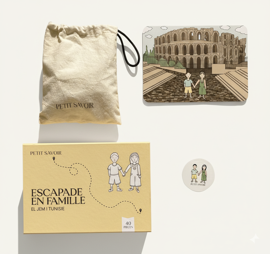 Coffrets Petit Savoir — puzzle, poster, sac et sticker
