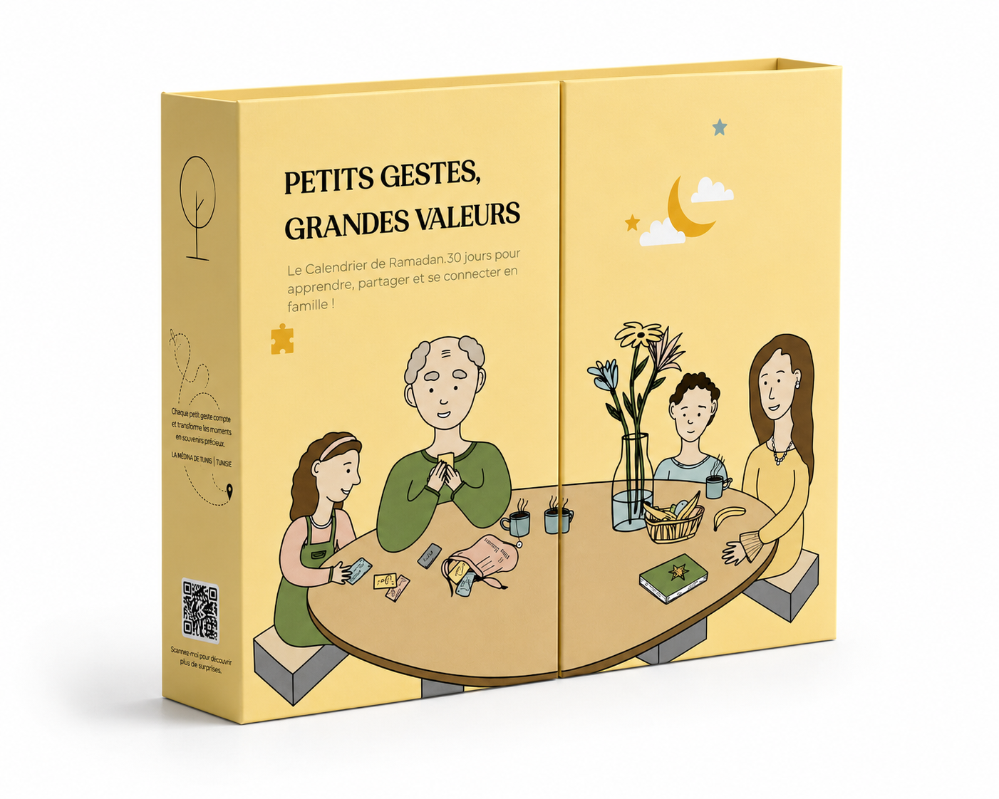 Petits Gestes Grandes Valeurs, calendrier Ramadan enfant vu de côté