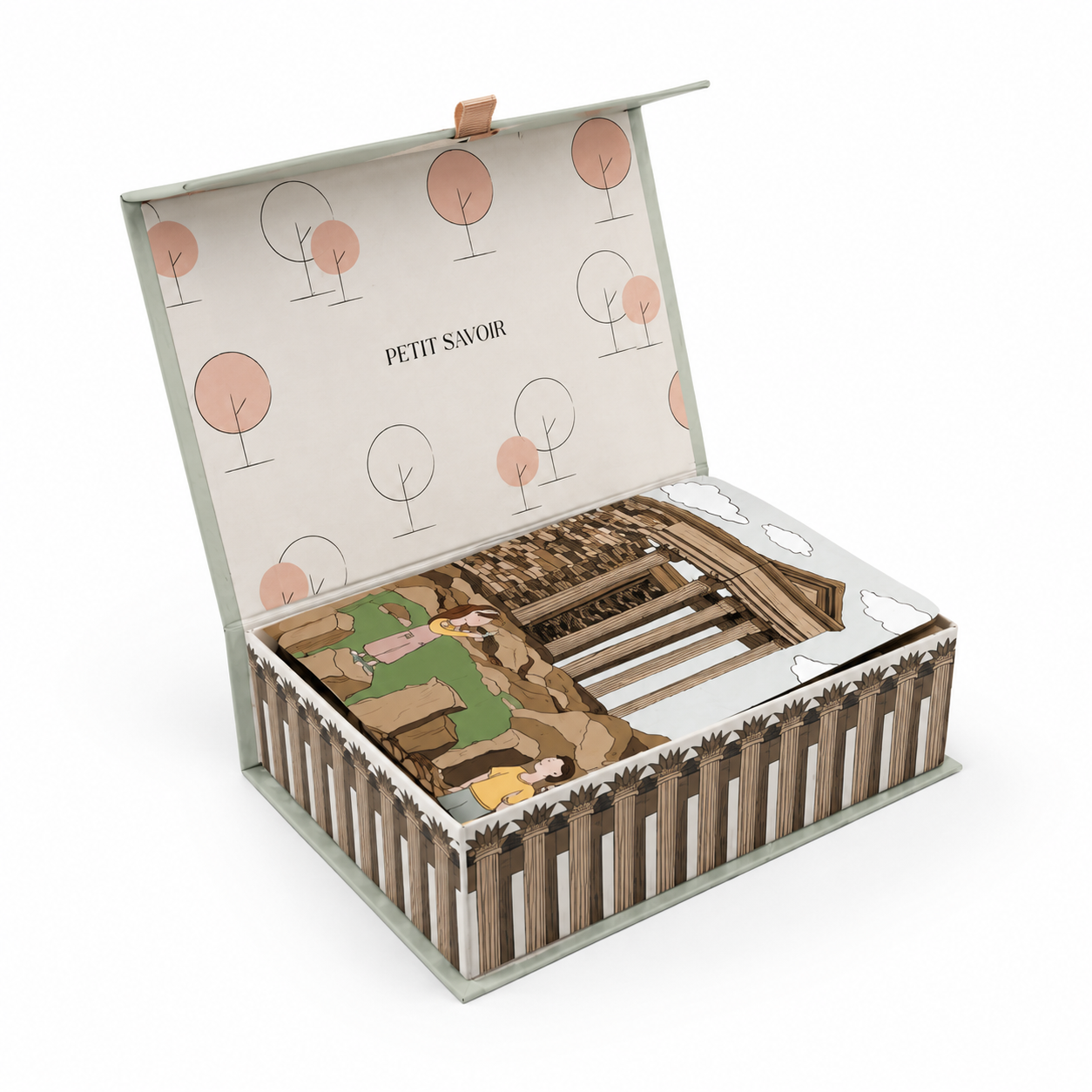 Puzzle Dougga Petit Savoir, coffret ouvert avec poster et housse