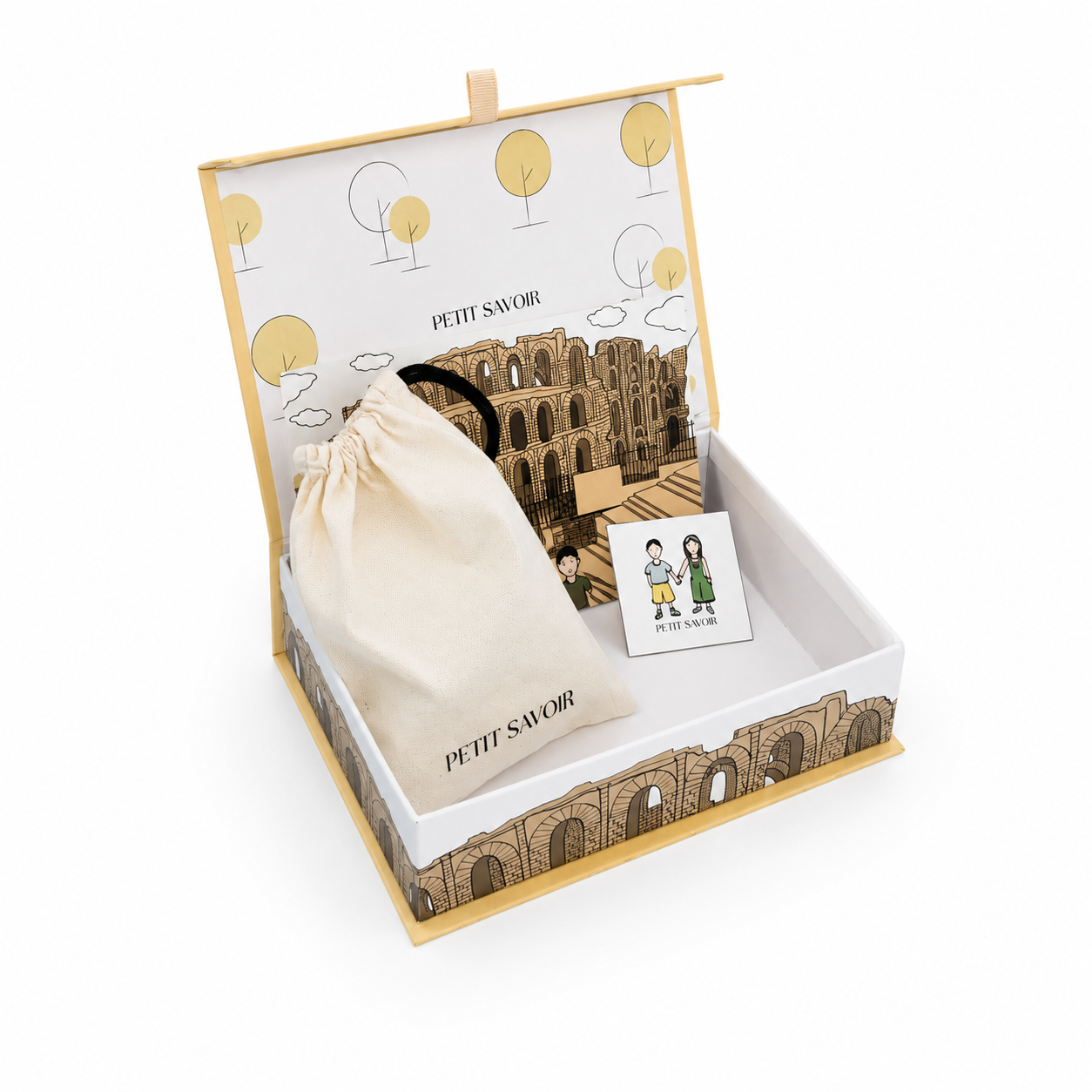 Contenu du puzzle El Jem Petit Savoir avec illustration du monument tunisien