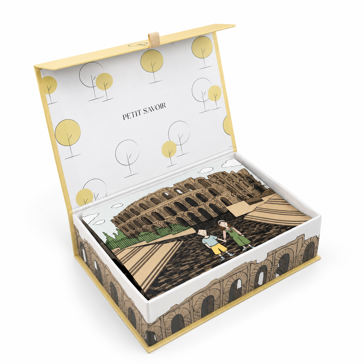Puzzle El Jem Petit Savoir, coffret ouvert avec poster et housse